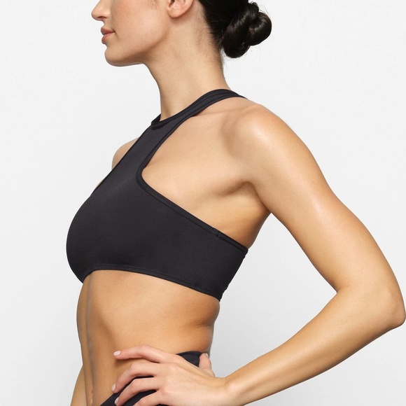 SKIMS - Signature Swim - High Neck Racer Top | Size: 3X | Color: Onyx | NWT/NEW - Picture 2 of 11